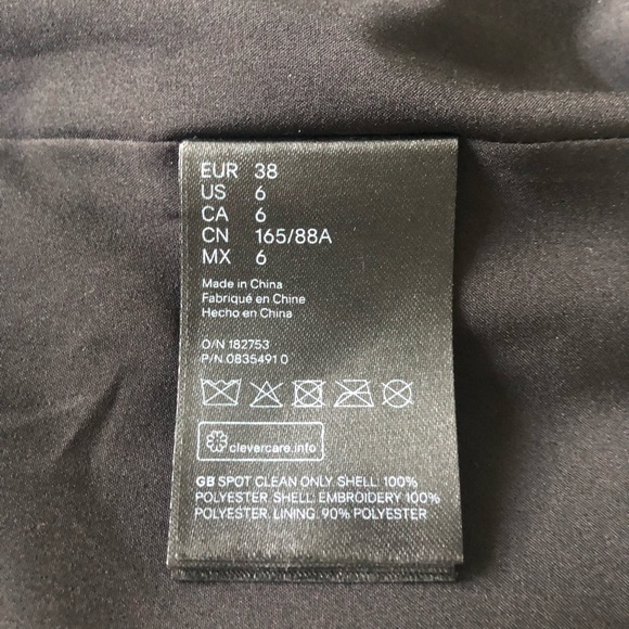 Sold!! Giambattista Valli x H&M Marquee Black Floral Embroidered Mini Dress - Picture 7 of 8